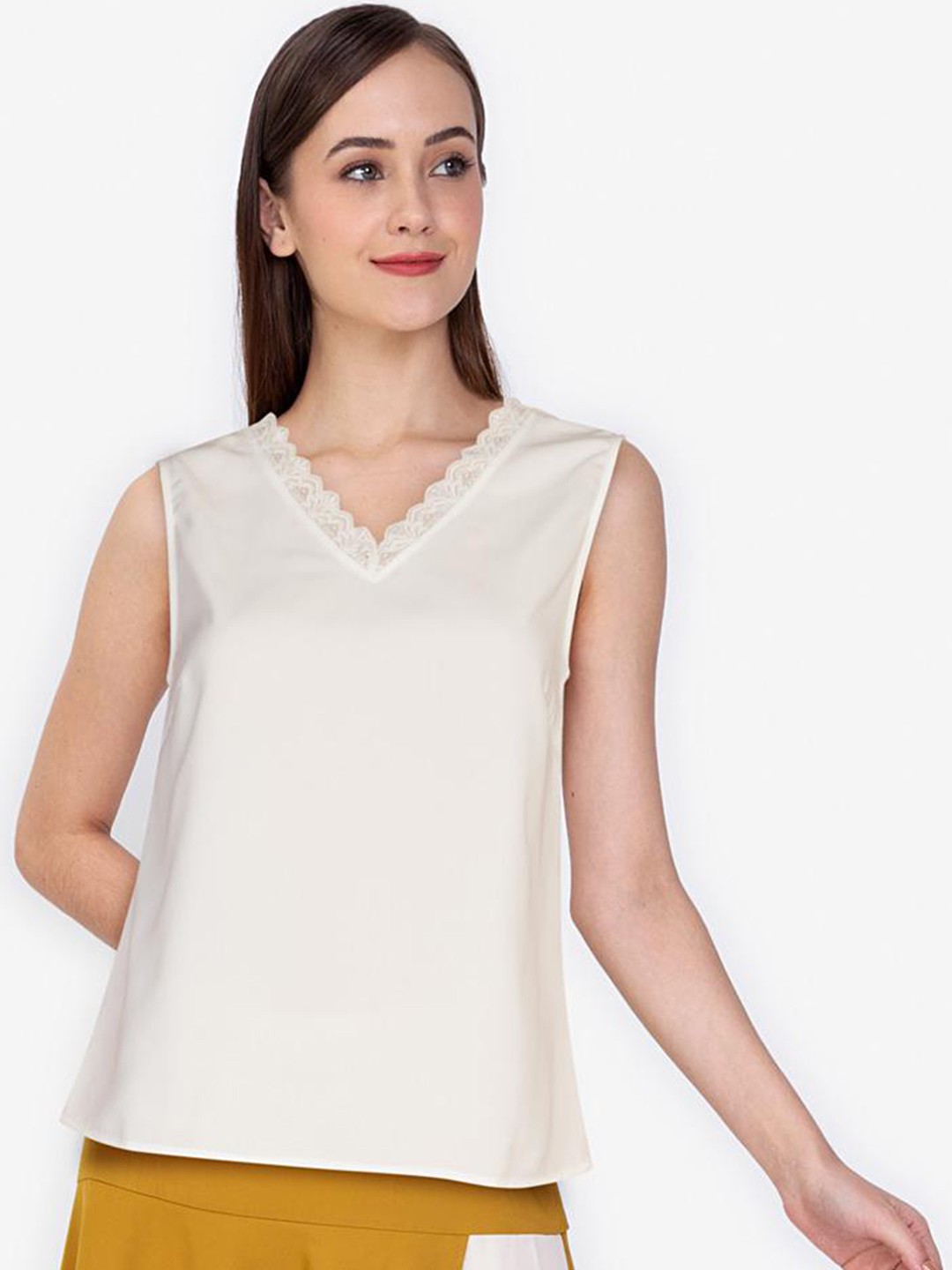 

ZALORA WORK White Sleeveless Top
