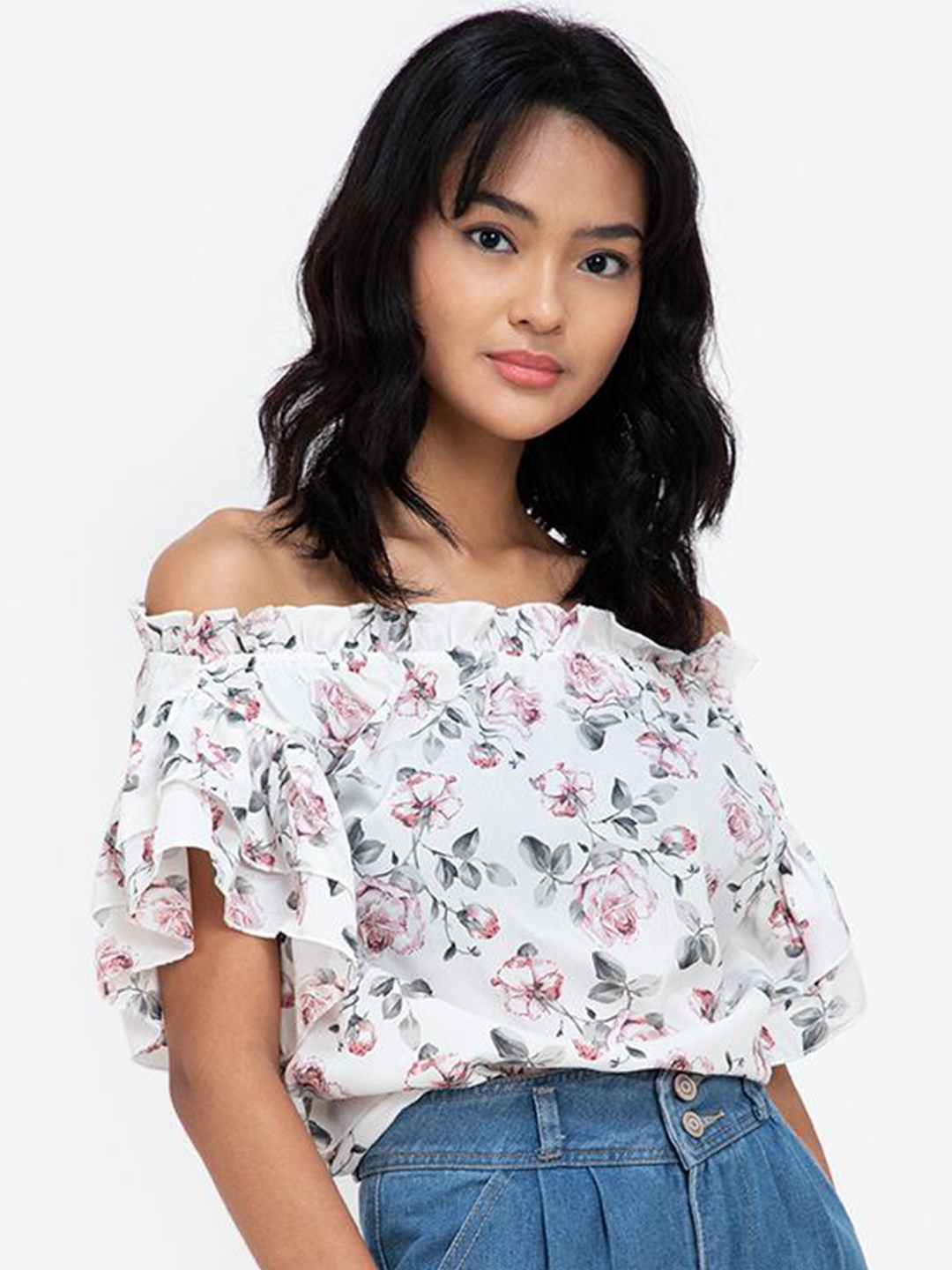 

ZALORA BASICS Grey Tiered Top