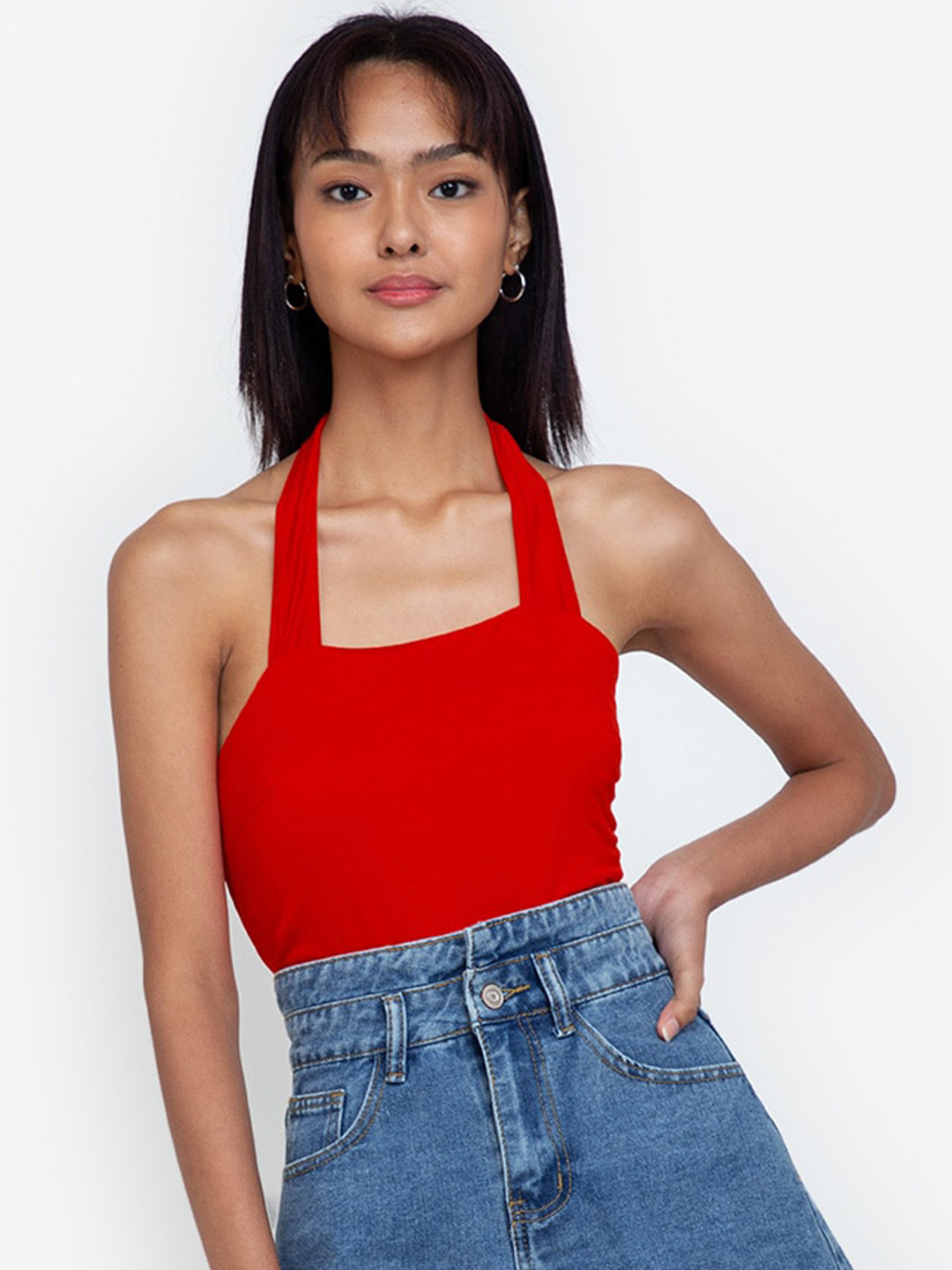 

ZALORA BASICS Red Crop Top