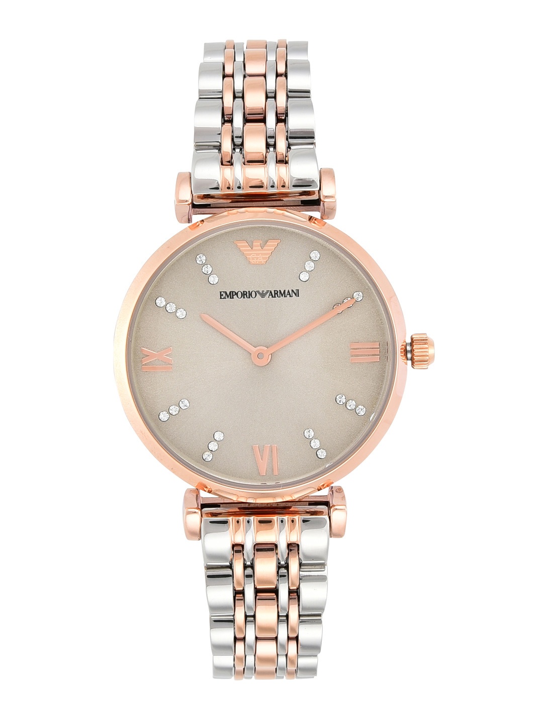 

Emporio Armani Women Metallic Grey Analogue Watch AR1840I