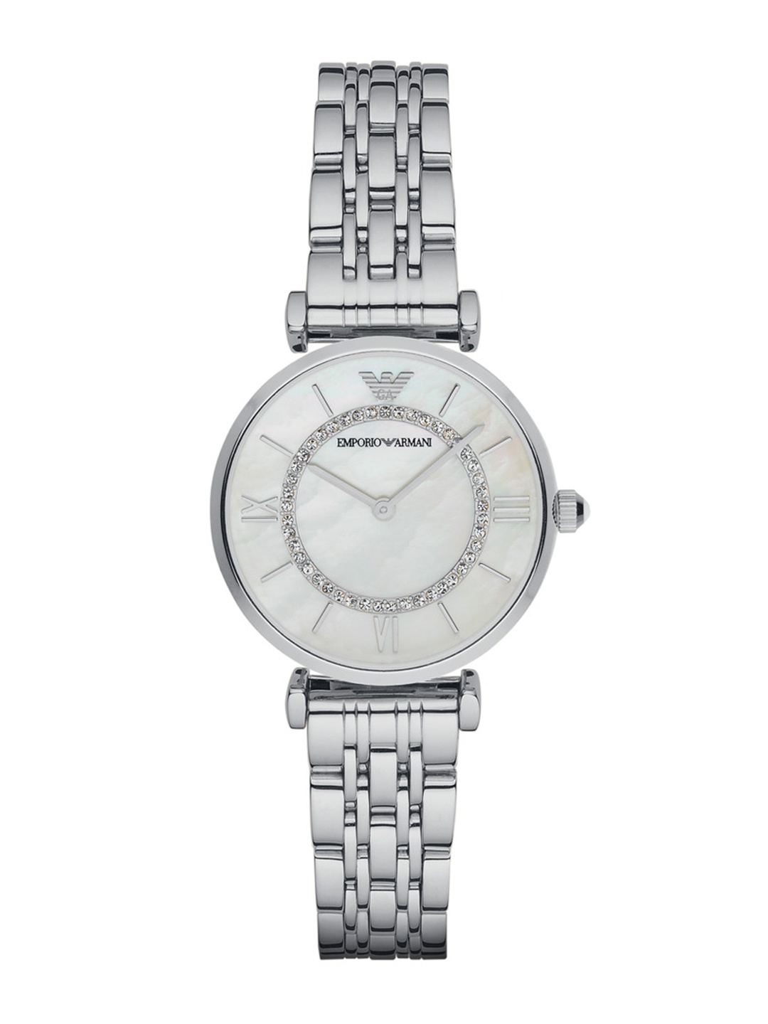 

Emporio Armani GIANNI T-B Women Silver Analogue Watch AR1908