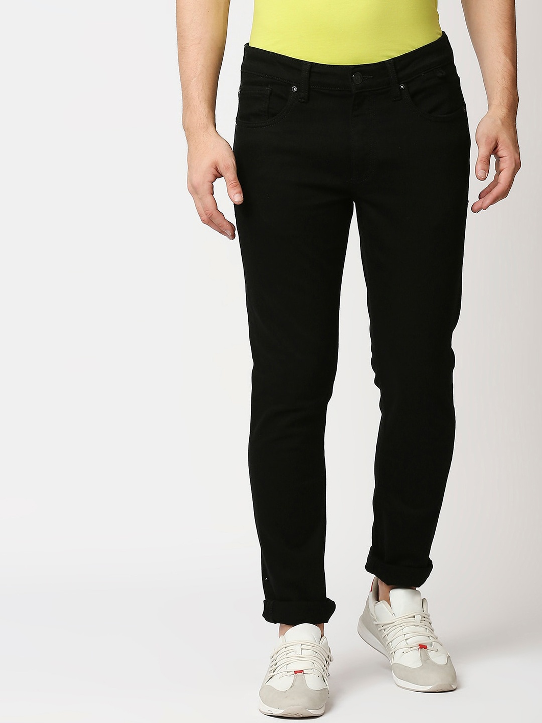 

WAIMEA Men Black Slim Fit Clean Look Stretchable Denims