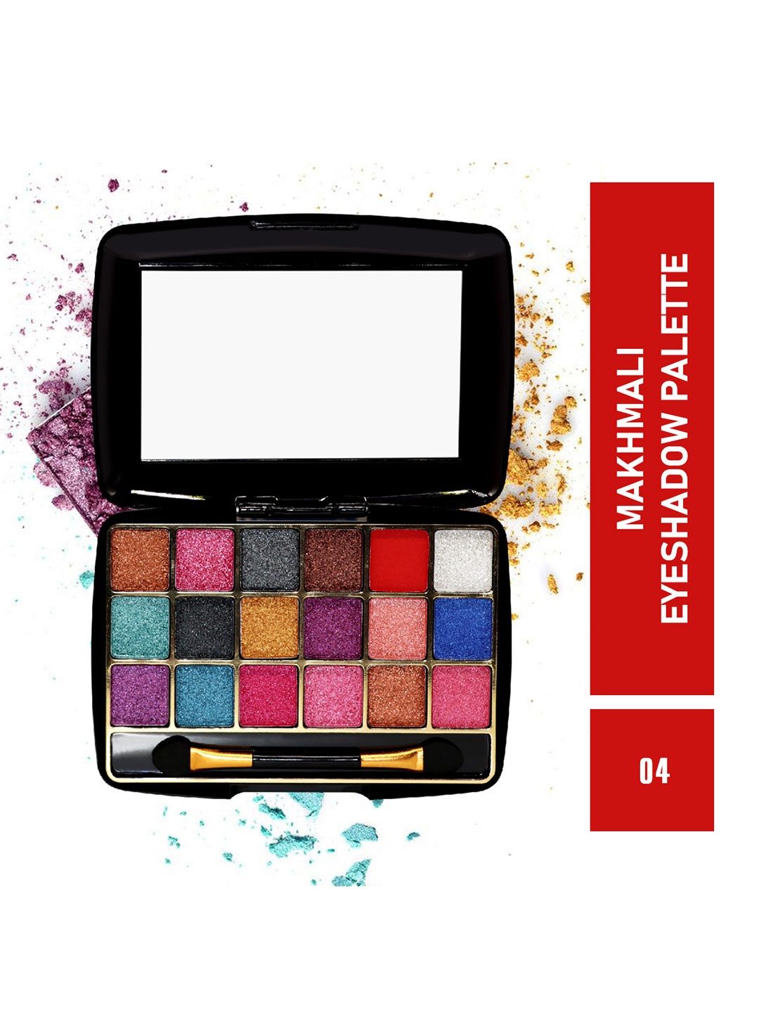 

Half N Half 18 Colors Makhmali Eyeshadow - Palette 4, Pack of 2, Multi