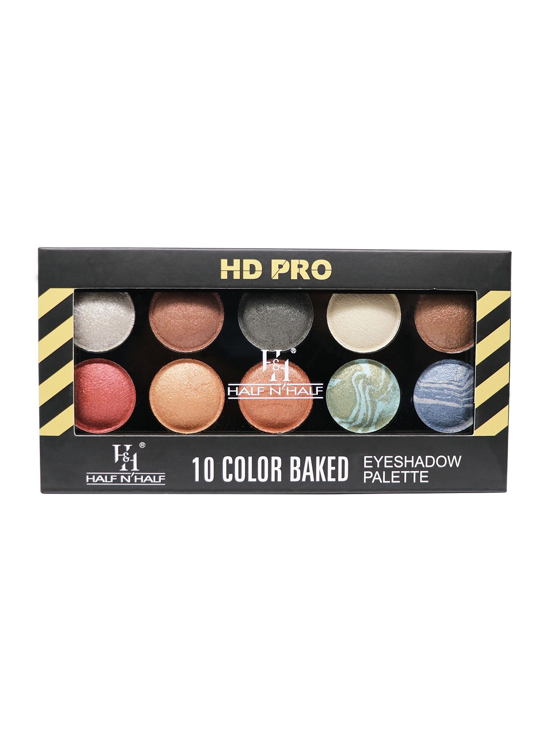 

Half N Half HD PRO 10 Color Baked Eyeshadow Palette - 02, Multi