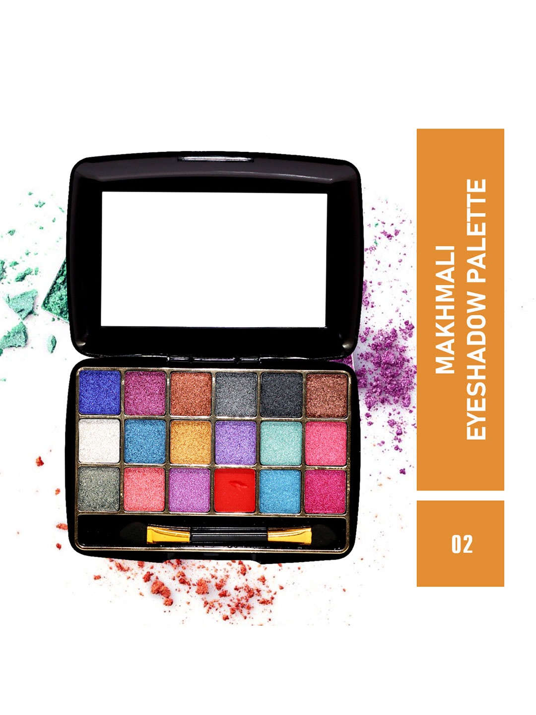 

Half N Half 18 Colors Makhmali Eyeshadow - Palette 2, Pack of 2, Multi