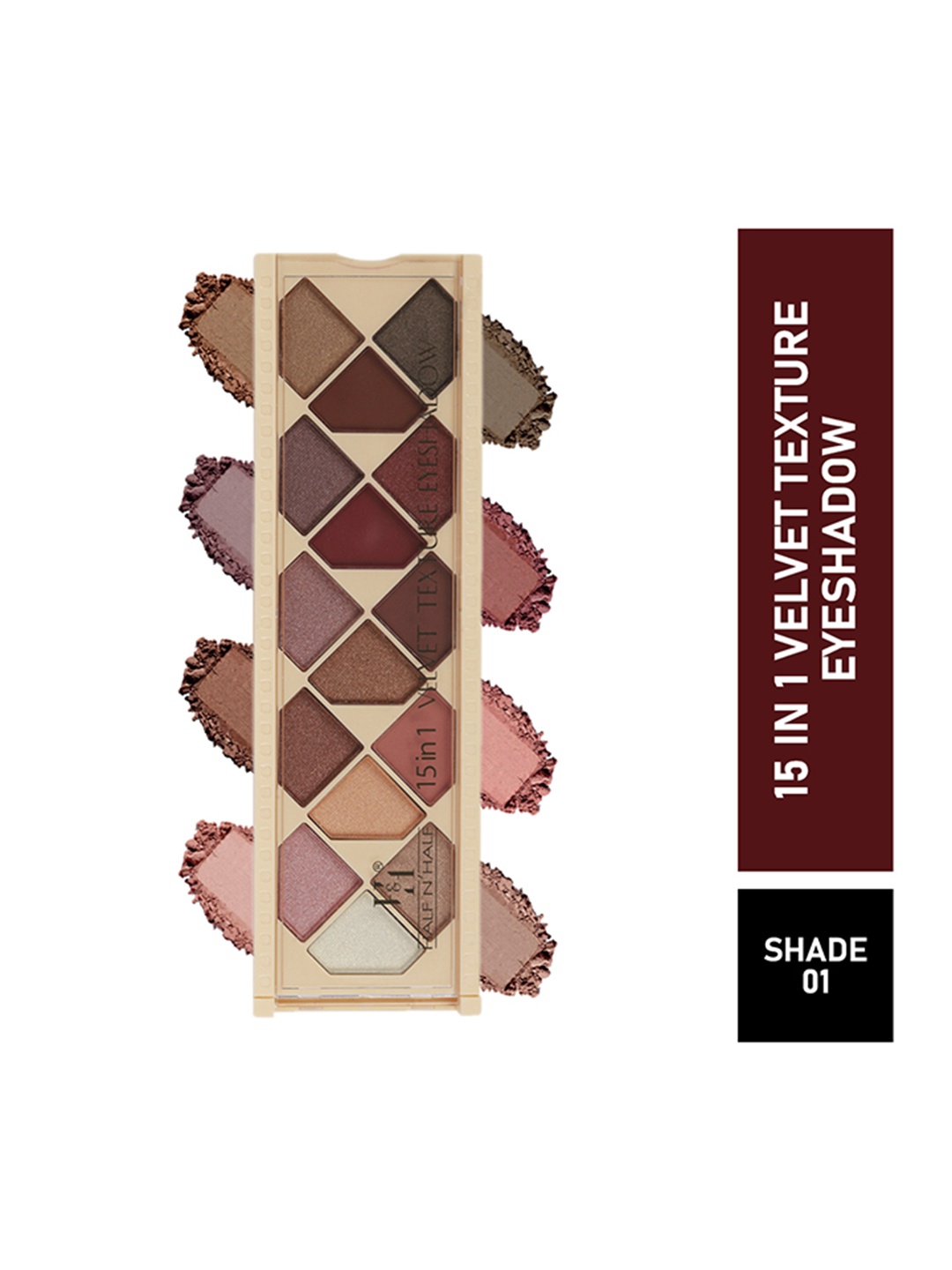 

Half N Half 15-in-1 Velvet Texture Eyeshadow - 01, Multi