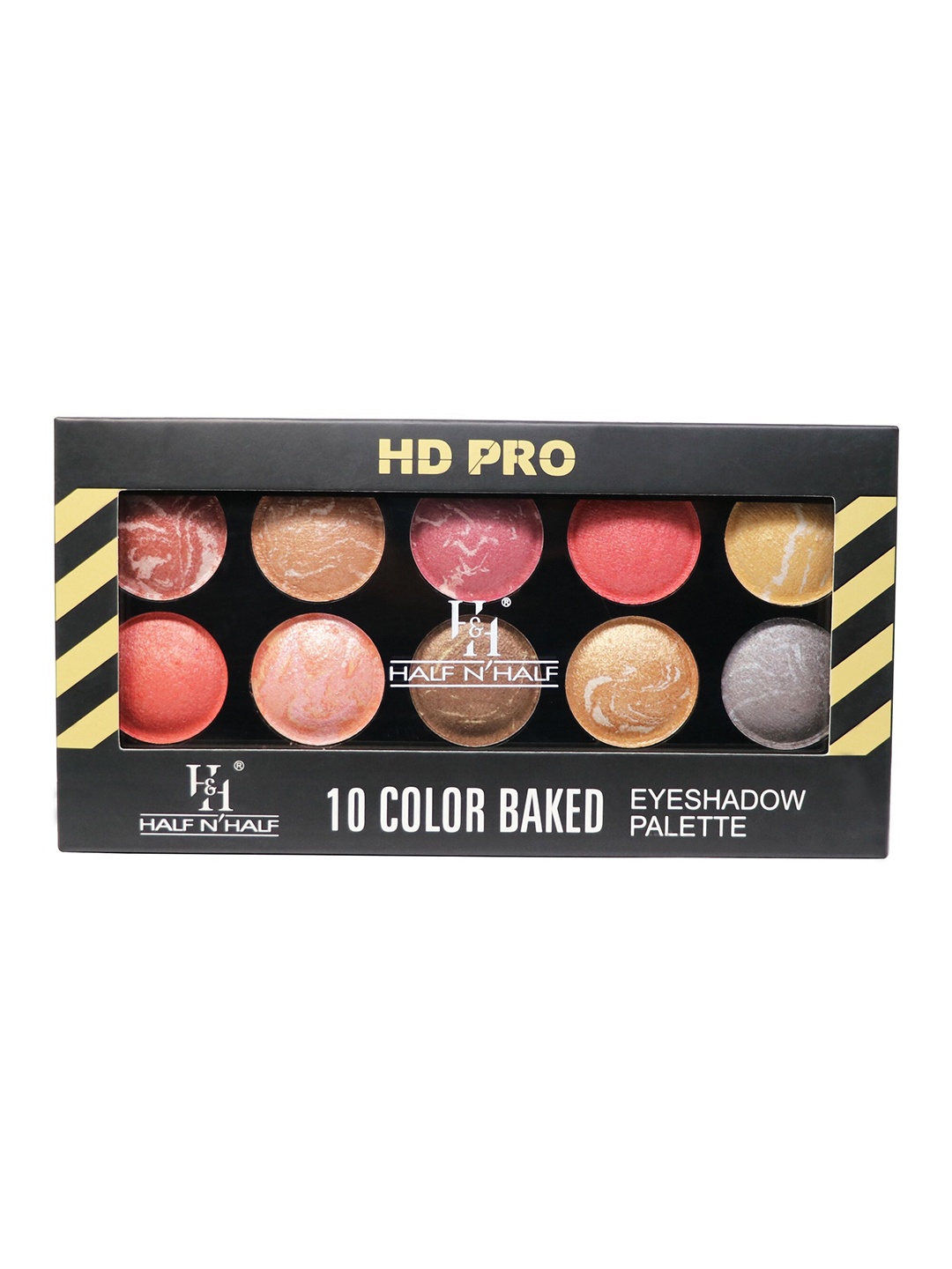 

Half N Half HD PRO 10 Color Baked Eyeshadow Palette - 03, Multi