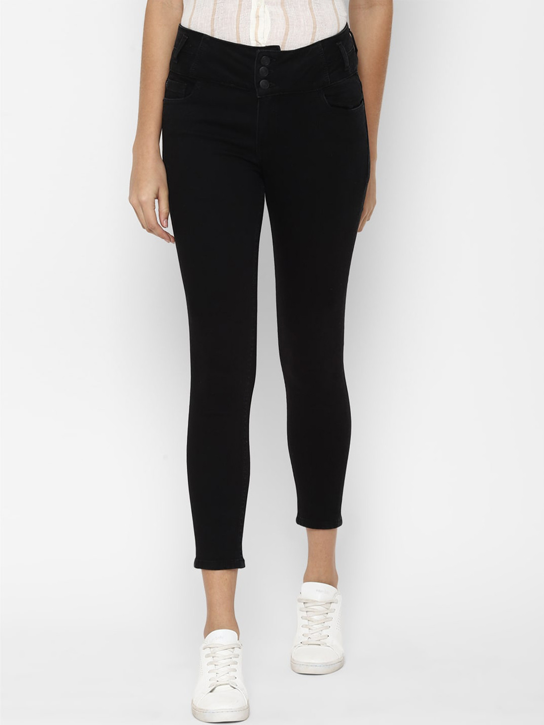 

Allen Solly Woman Black Solid Skinny Fit High-Rise Stretchable Jeans