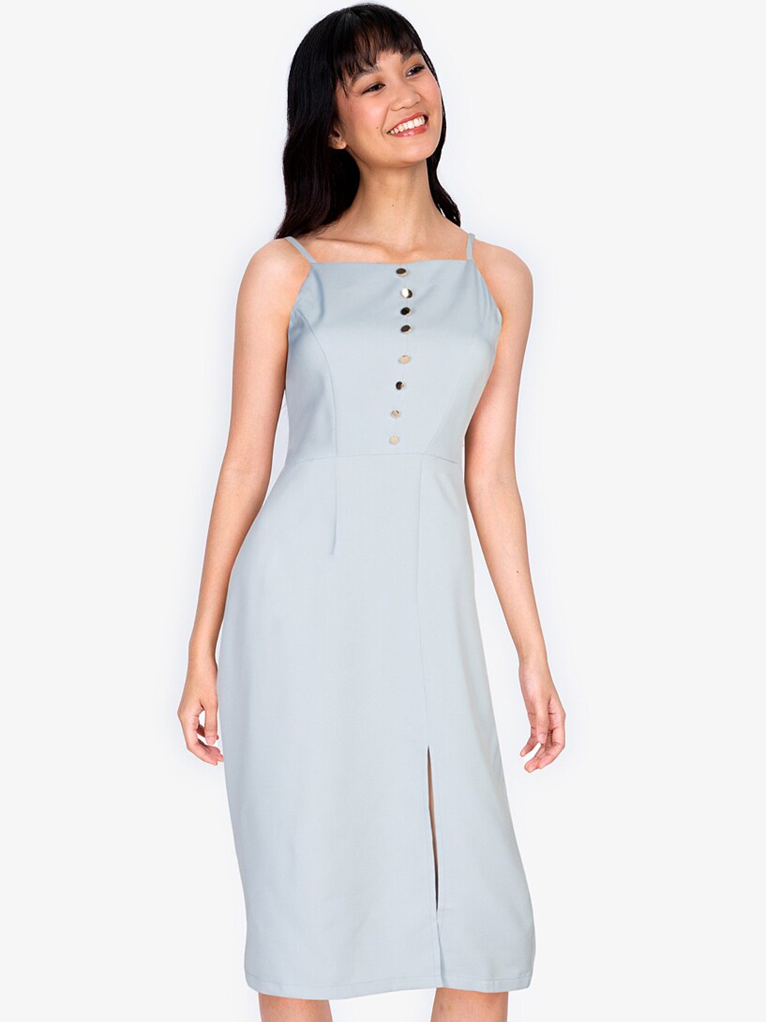 

ZALORA BASICS Blue A-Line Dress
