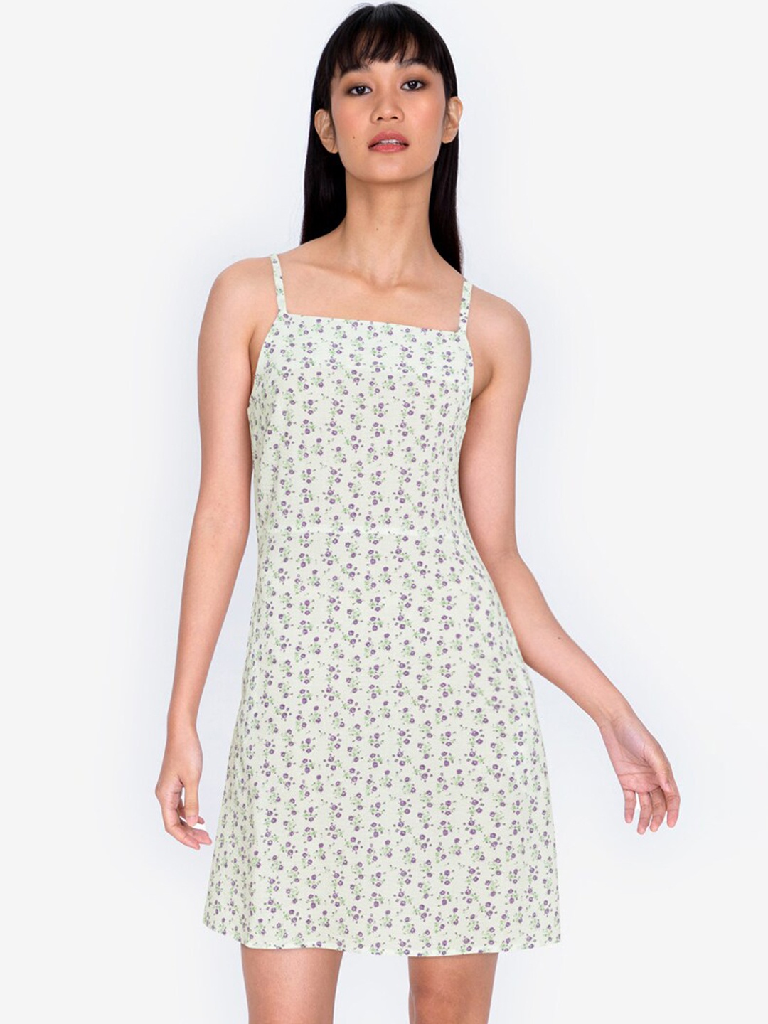 

ZALORA BASICS Multi Color Floral Printed A-Line Dress