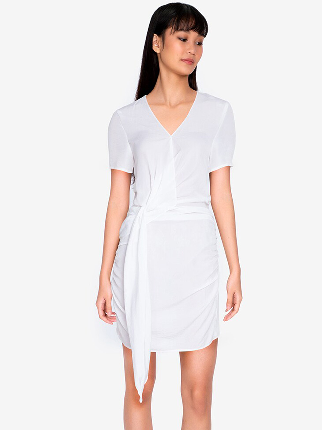 

ZALORA BASICS White Sheath Mini Dress