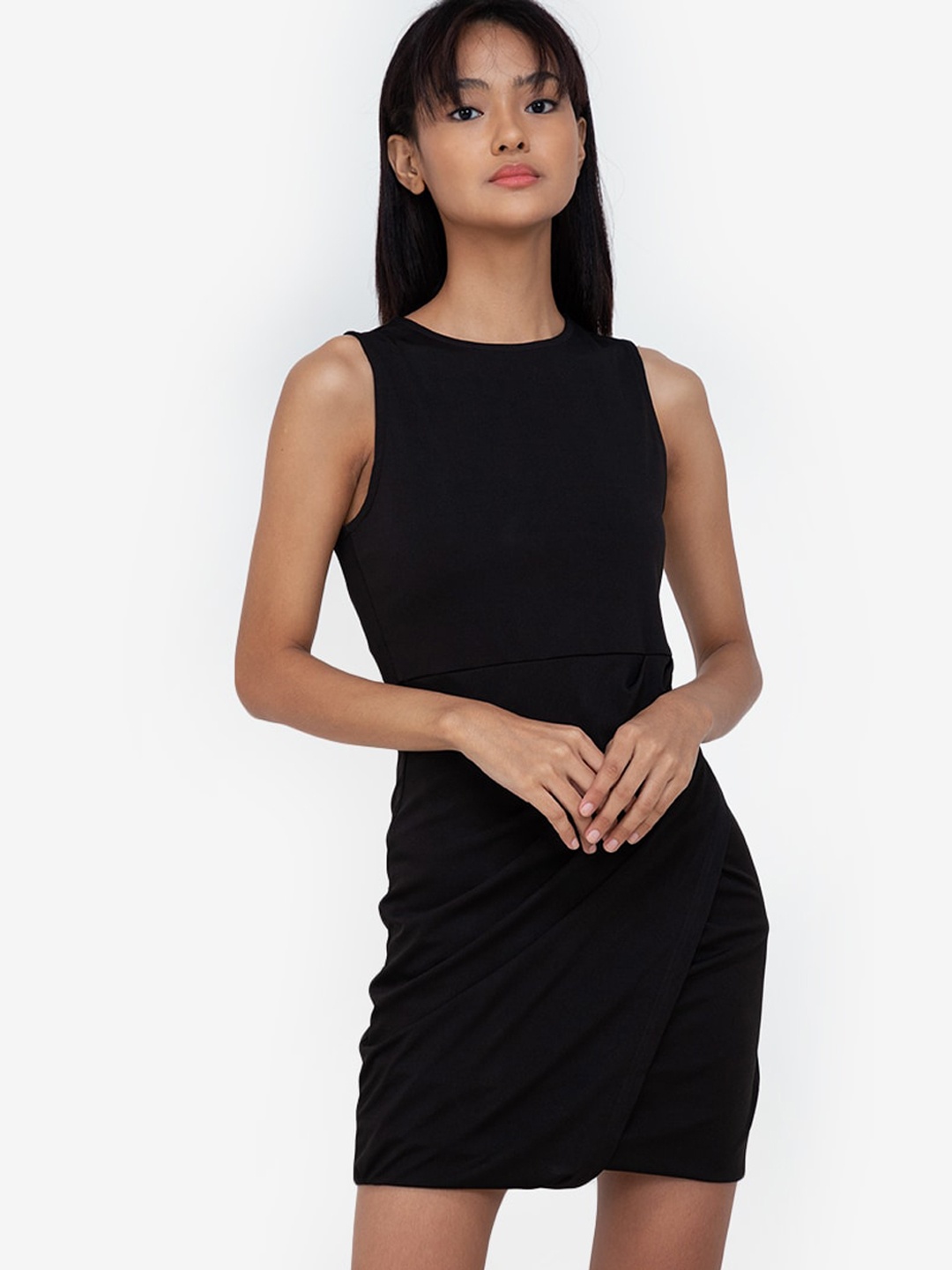 

ZALORA BASICS Black Bodycon Mini Dress