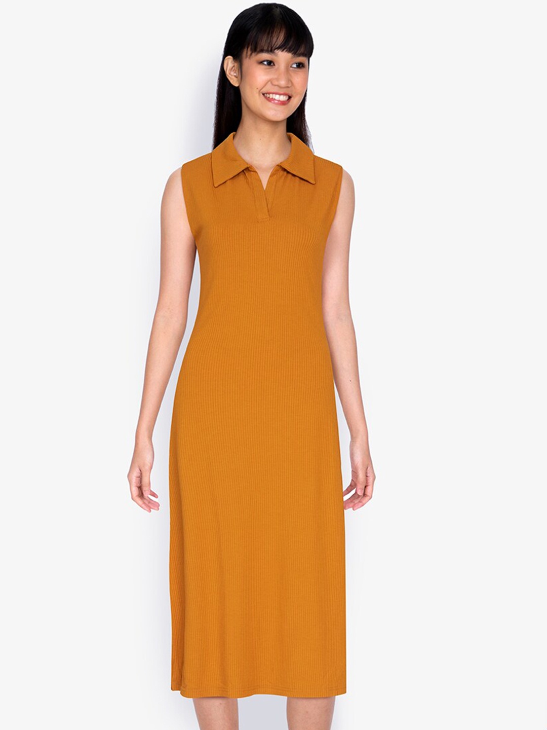 

ZALORA BASICS Yellow & Beige A-Line Maxi Dress