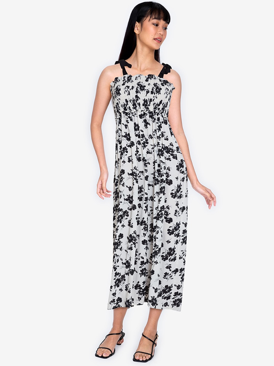 

ZALORA BASICS Multicoloured Floral A-Line Maxi Dress, Multi