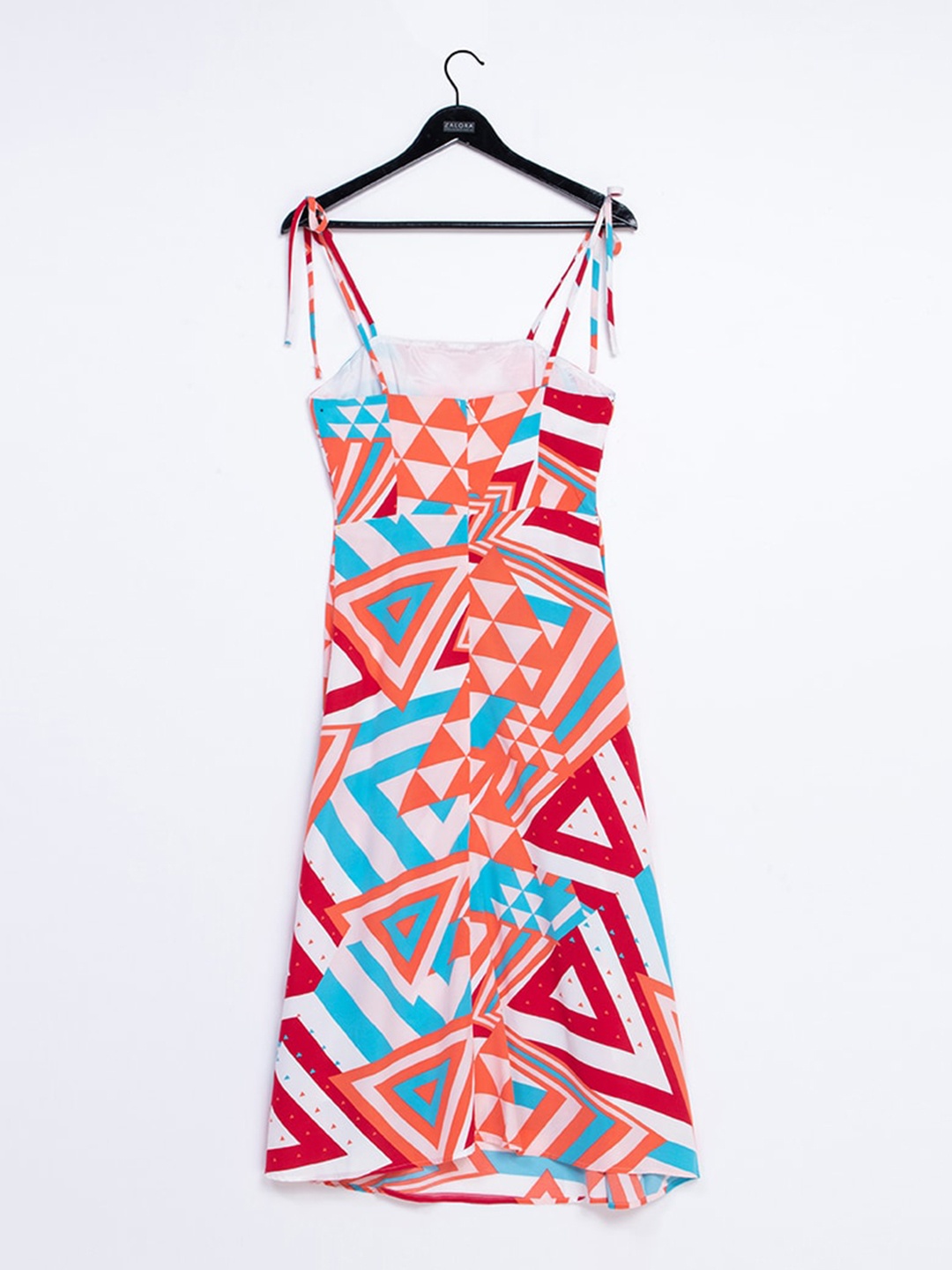 

ZALORA BASICS Multicoloured A-Line Tie Strap Midi Cami Dress, Multi