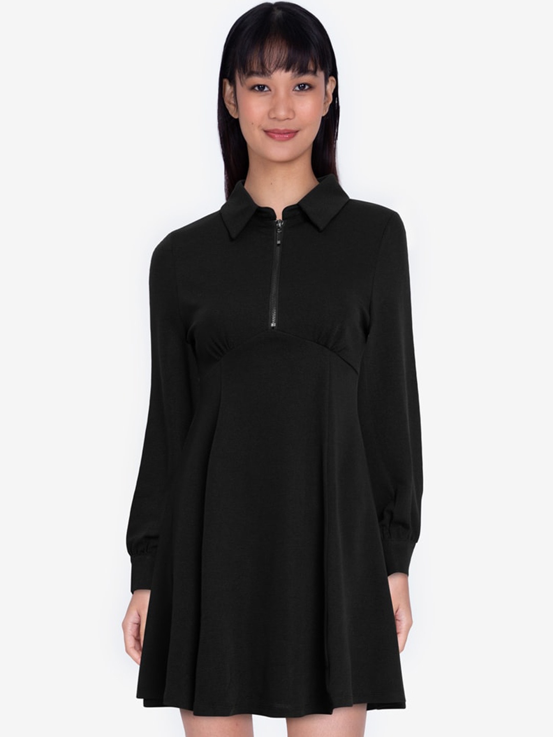 

ZALORA BASICS Black Solid Jumper Dress