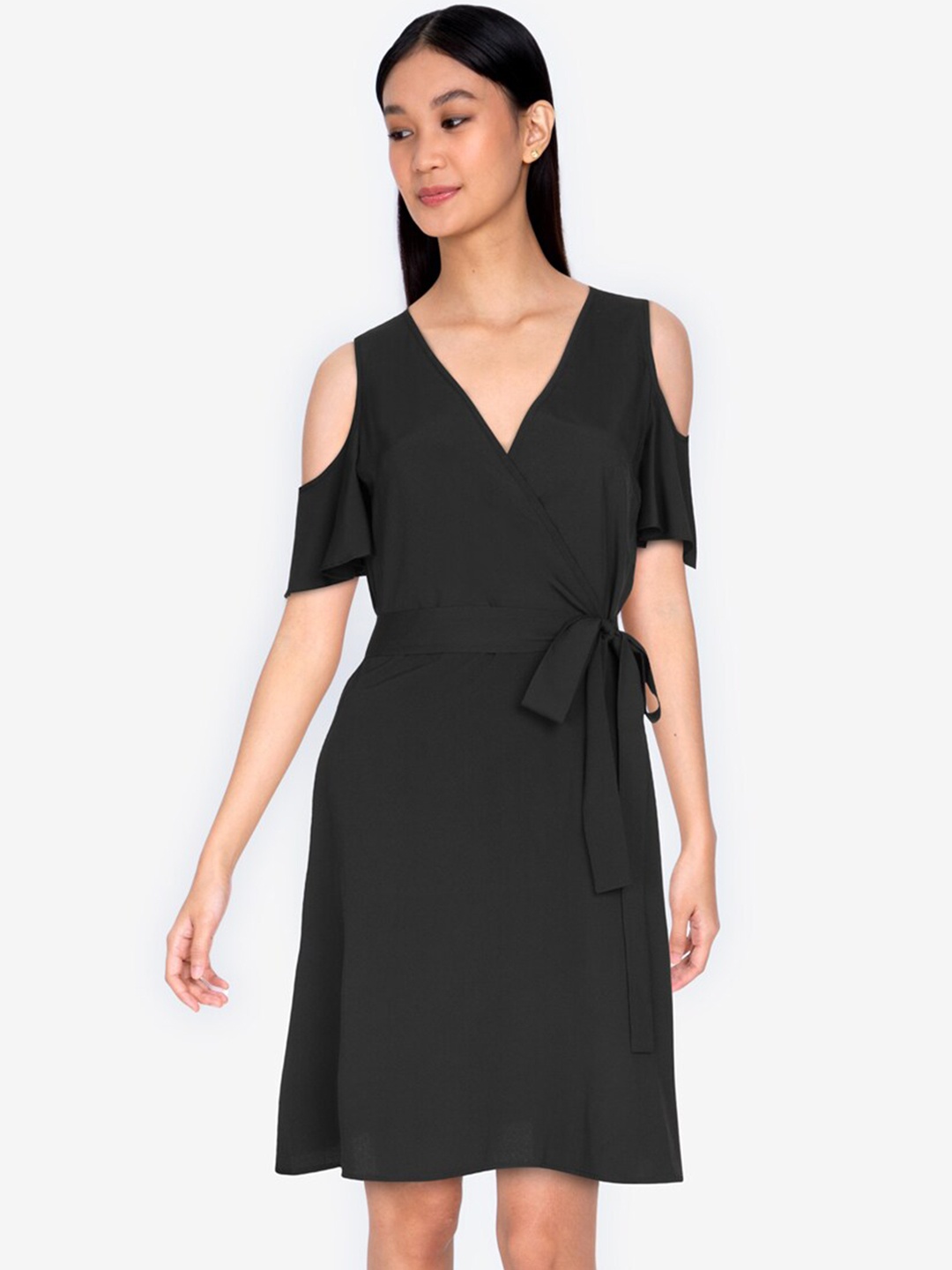 

ZALORA BASICS Black A-Line Dress