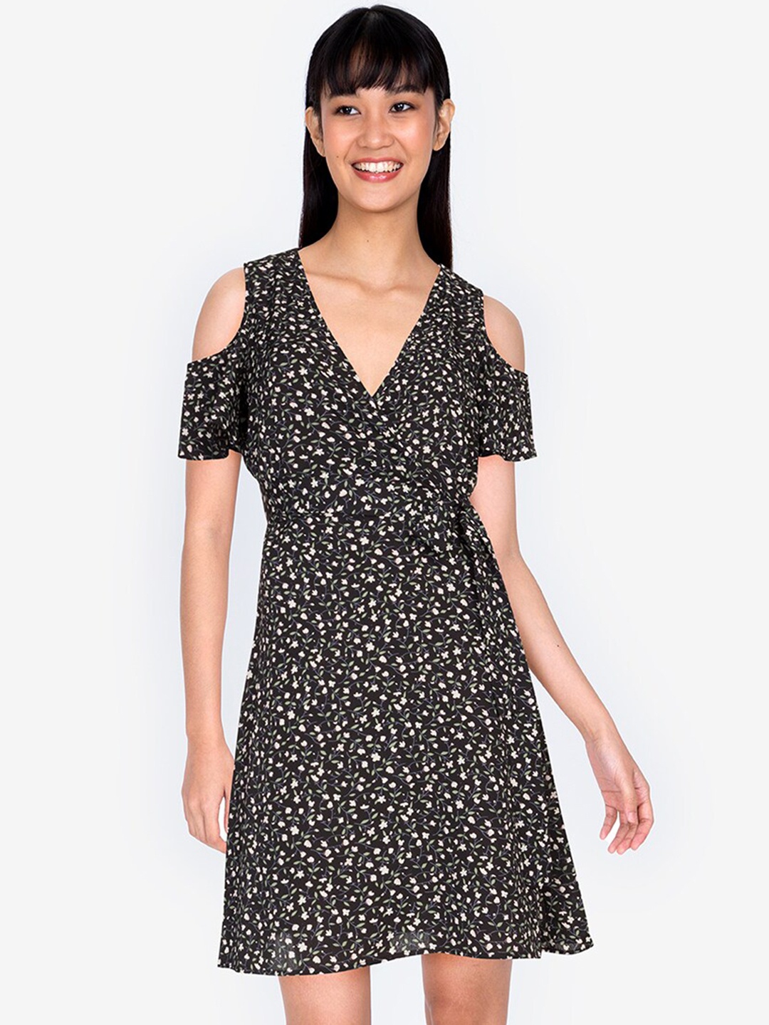

ZALORA BASICS Multicoloured Floral A-Line Dress, Multi