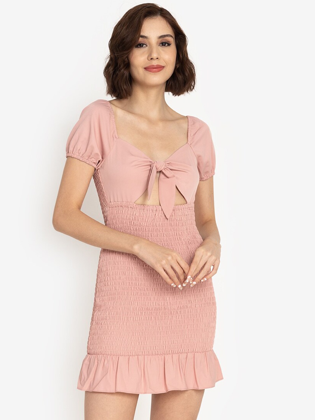 

ZALORA BASICS Pink Sheath Mini Dress