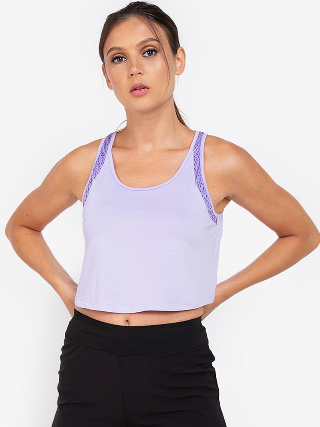 

ZALORA ACTIVE Black Tank Crop Top
