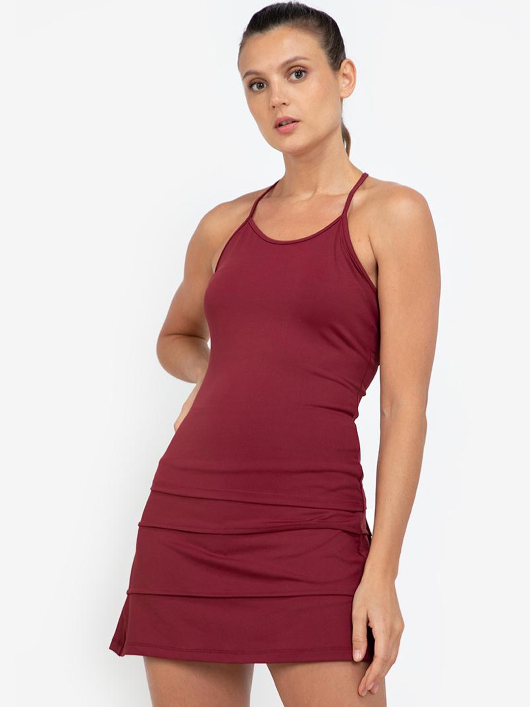 

ZALORA ACTIVE Red Halter Neck Tank Top