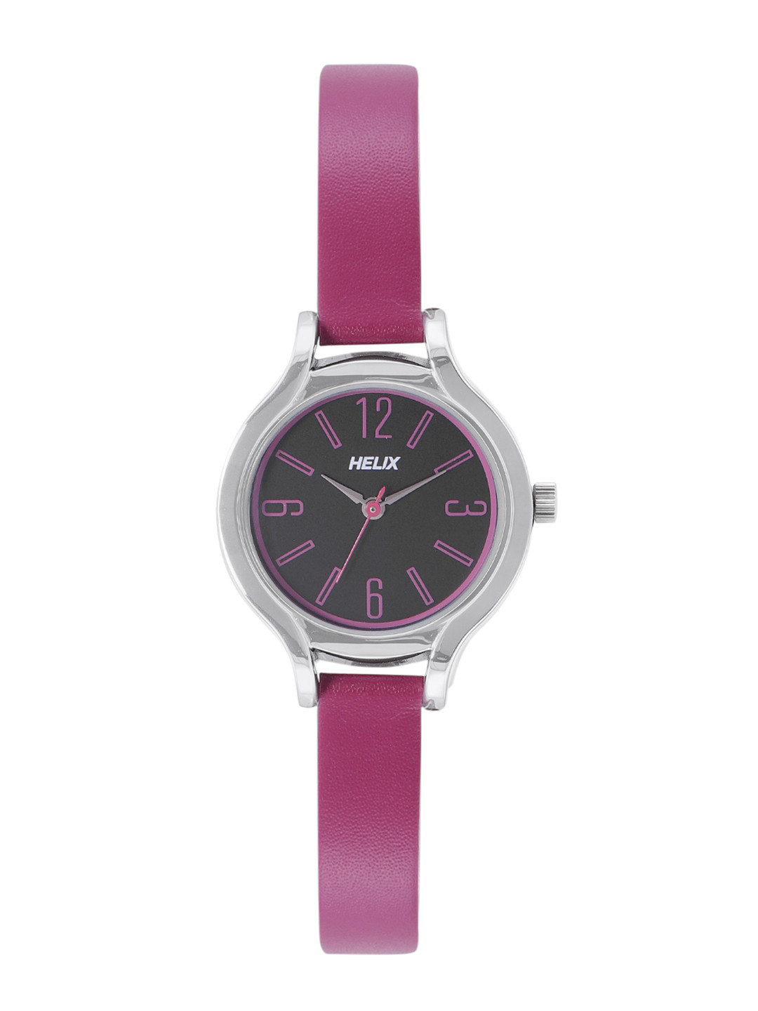 

Helix Women Black Brass Dial & Purple Leather Straps Analogue Watch- TW027HL14