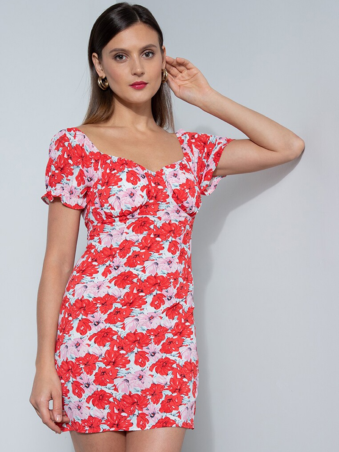 

ZALORA OCCASION Multicoloured Floral A-Line Midi Dress, Multi