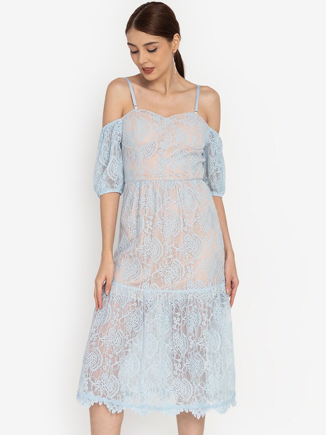

ZALORA OCCASION Blue A-Line Dress
