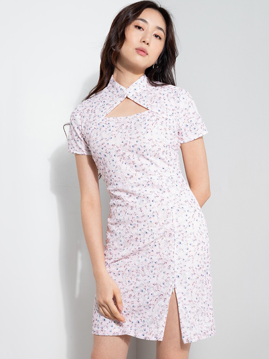 

ZALORA OCCASION Multicoloured Floral A-Line Dress, Multi