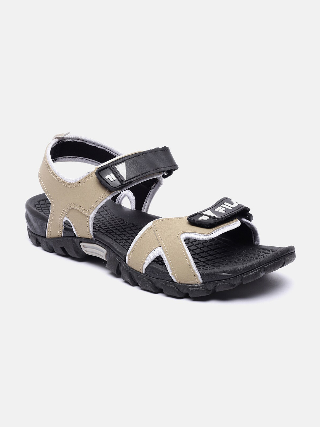

FILA Men White & Beige PU Sports Sandals