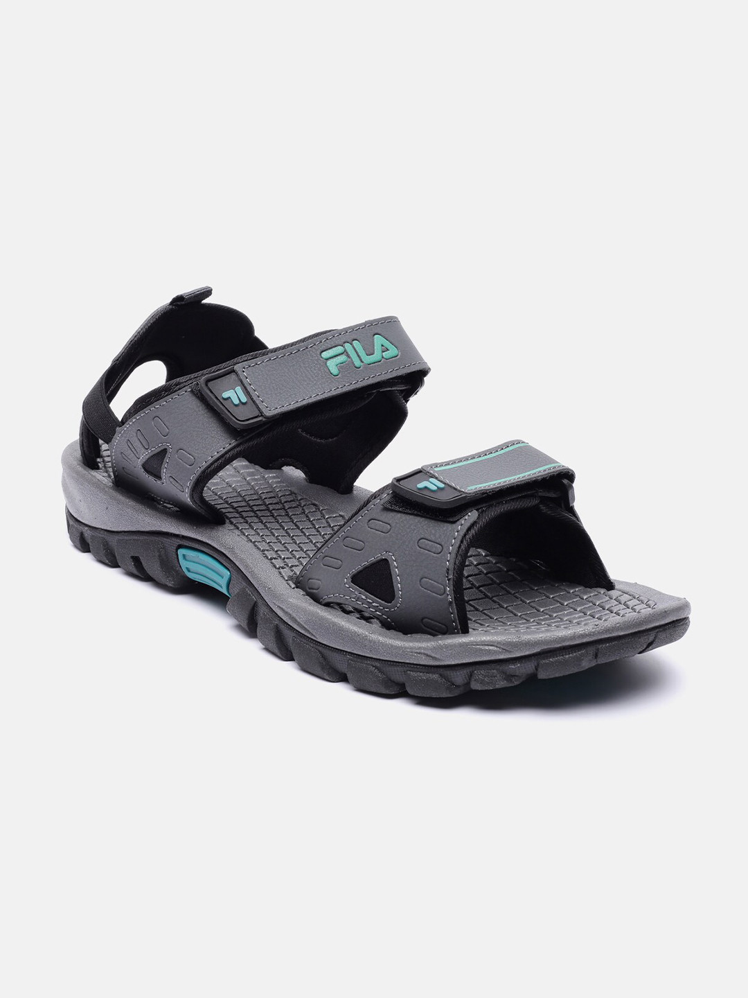 

FILA Men Grey & Blue PU Comfort Sandals