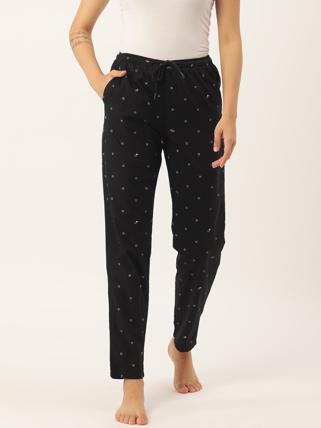 

IVOC Womens Printed Lounge Pants, Black