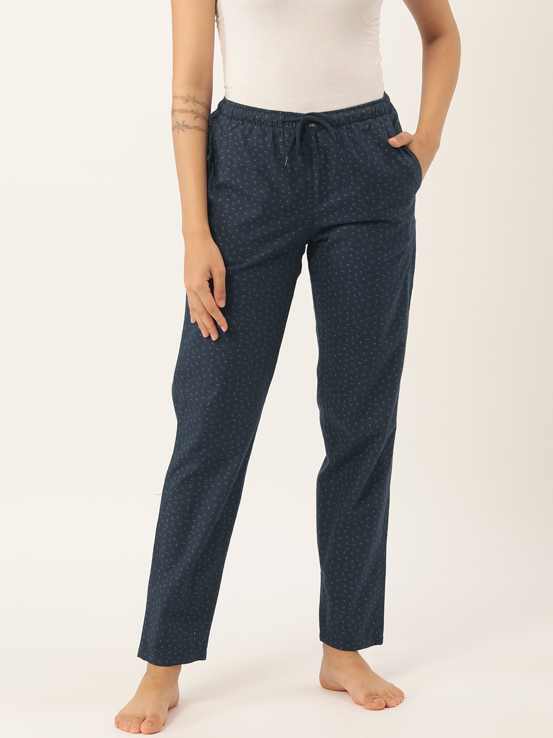 

IVOC Womens Printed Lounge Pants, Navy blue