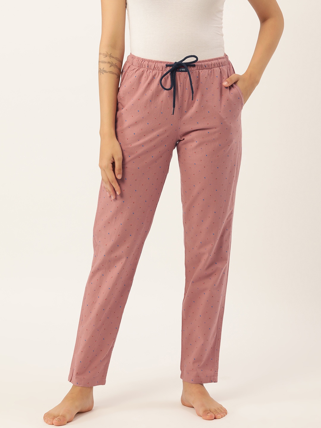 

IVOC Dusty Pink Womens Printed Lounge Pants