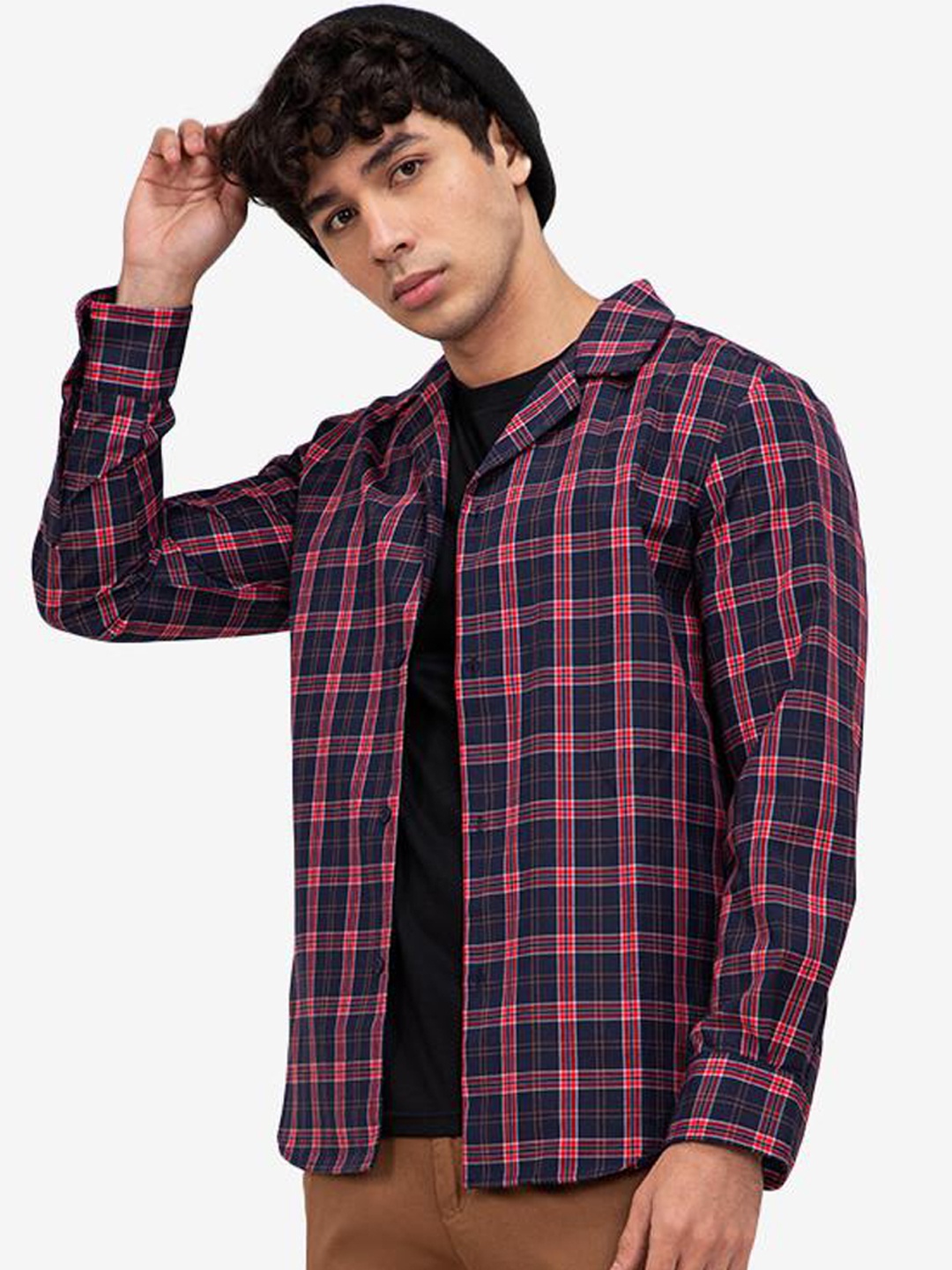 

ZALORA BASICS Men Blue Checked Casual Shirt