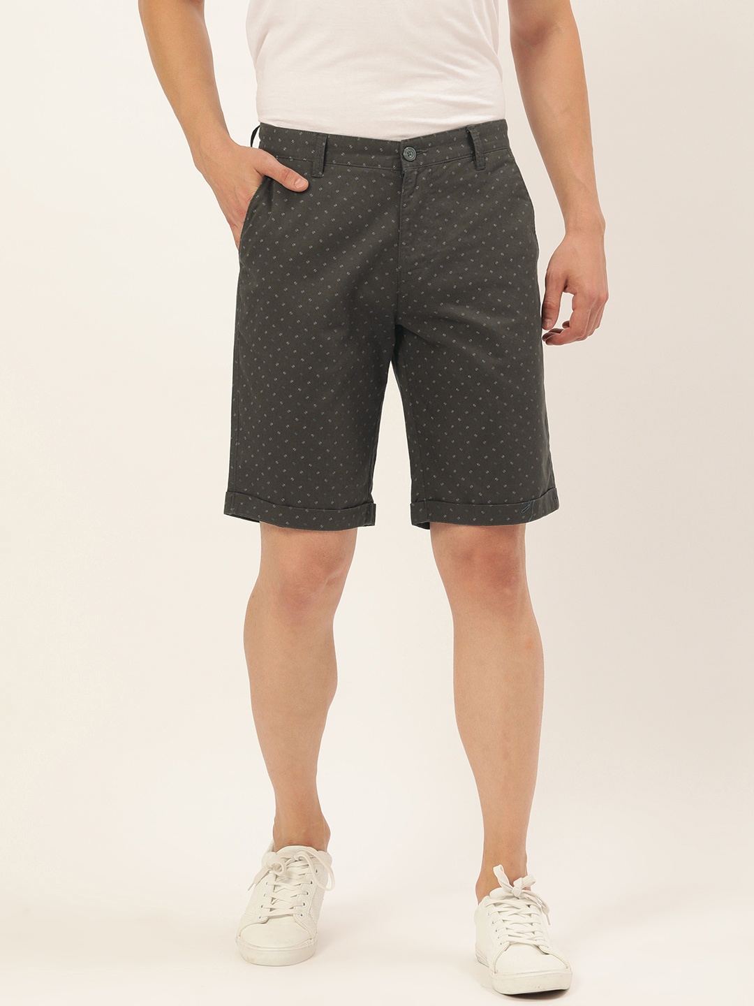 

IVOC Men Charcoal Printed Shorts