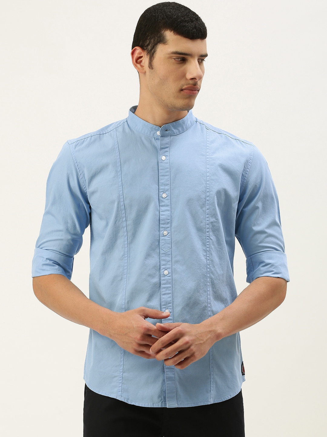 

IVOC Men Blue Standard Slim Fit Casual Shirt