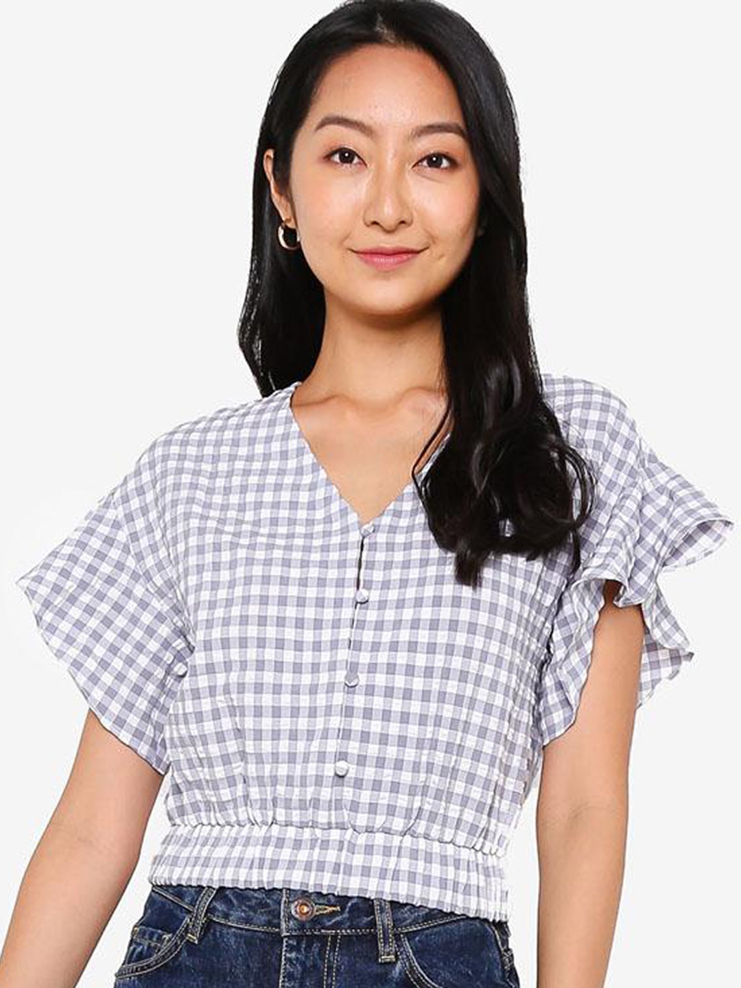 

ZALORA BASICS White Cinched Waist Top