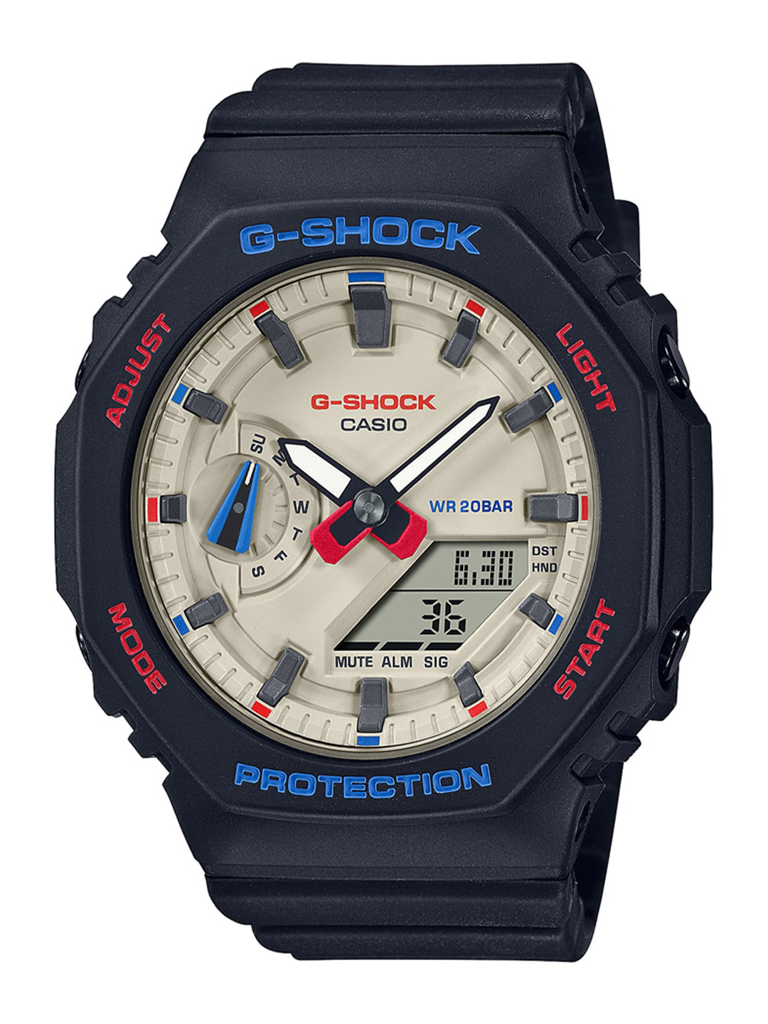 

CASIO Women White Dial & Black Straps Analogue and Digital Watch G1186