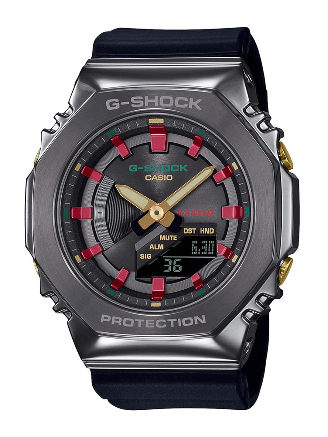 

CASIO Women Black Dial & Black Straps Analogue and Digital Chronograph Watch G1185