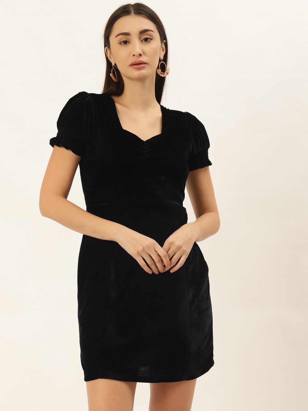 

HILL STREET Black Velvet A-Line Dress