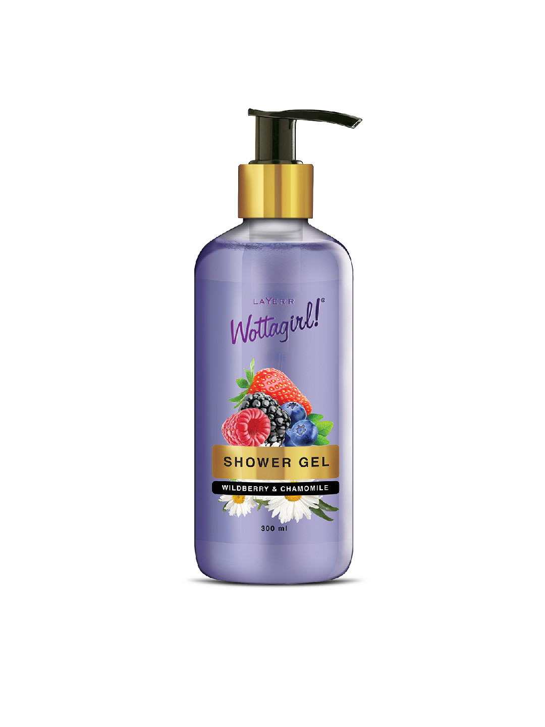 

Layerr Wottagirl Wildberry & Chamomile Shower Gel 300 ml, Violet