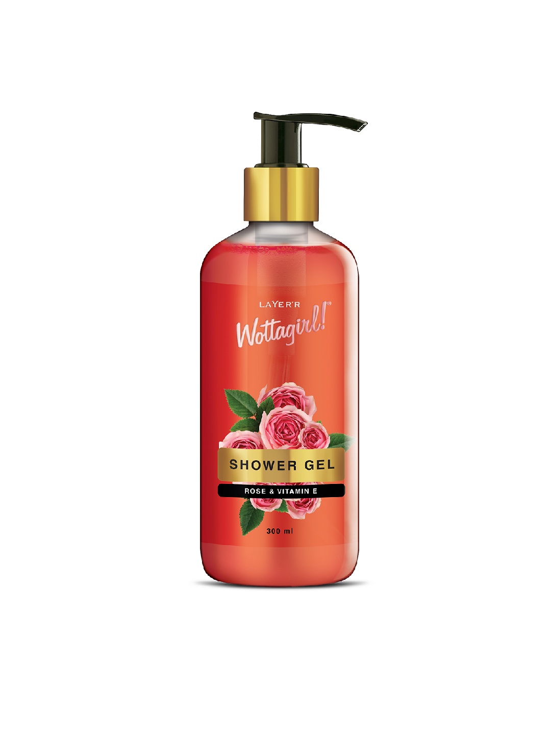 

Layerr Wottagirl Rose & Vitamin E Shower Gel 300 ml, Red