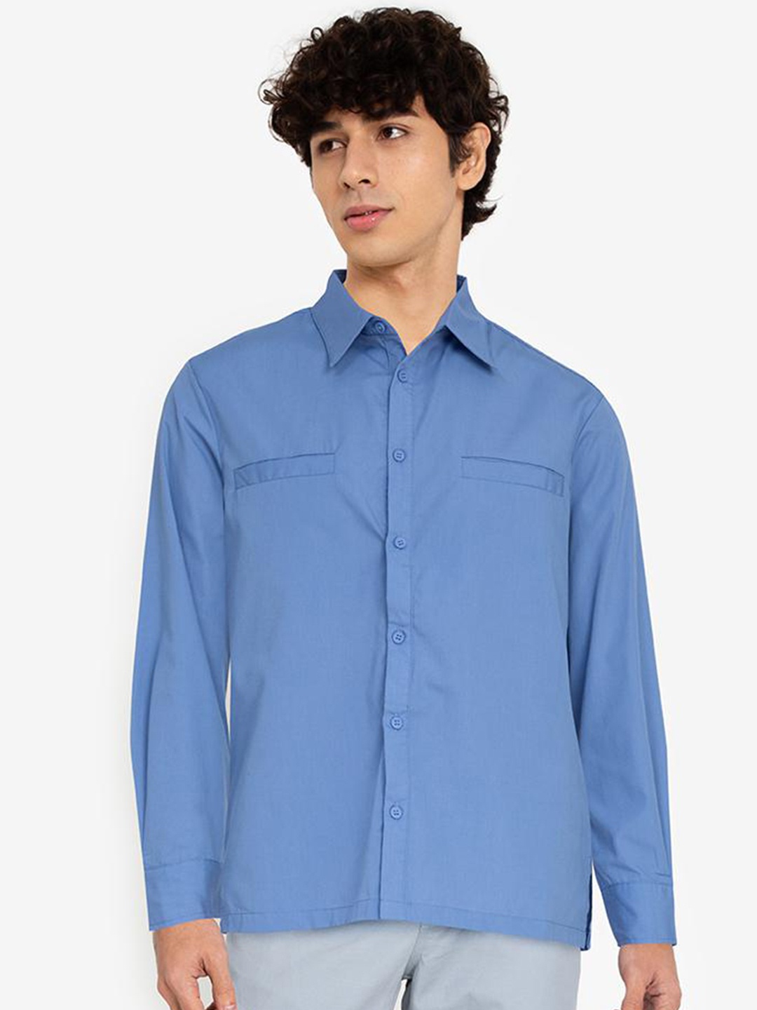 

ZALORA BASICS Men Blue Casual Shirt