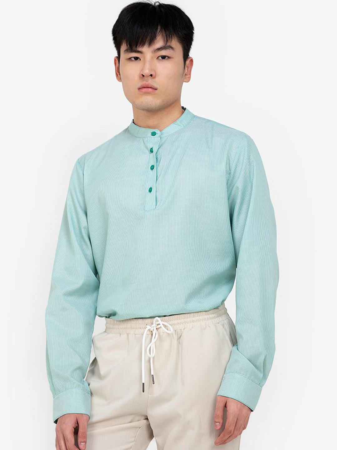 

ZALORA BASICS Men Pink Pure Cotton Casual Shirt