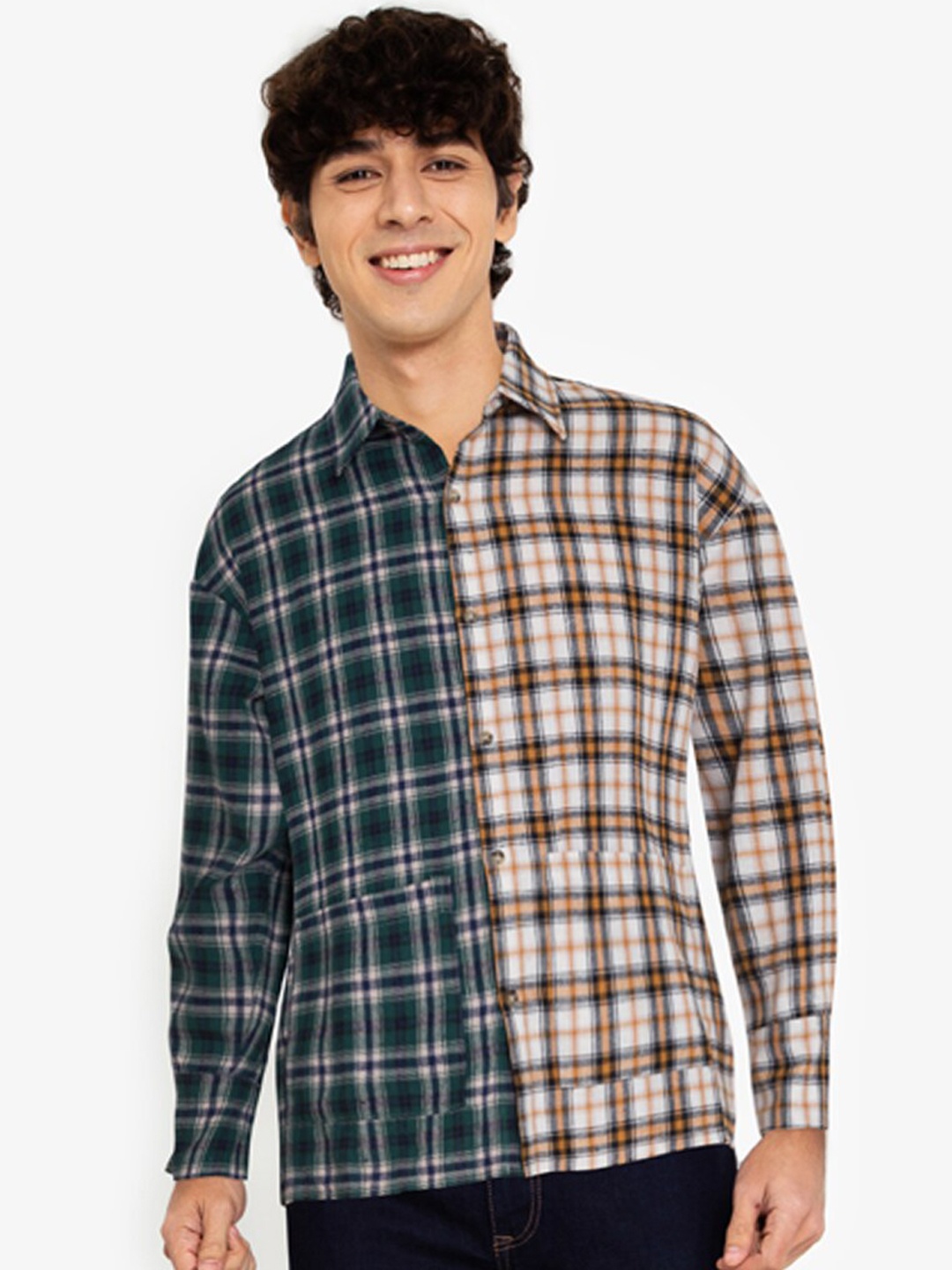

ZALORA BASICS Men Multicoloured Checked Casual Shirt, Multi