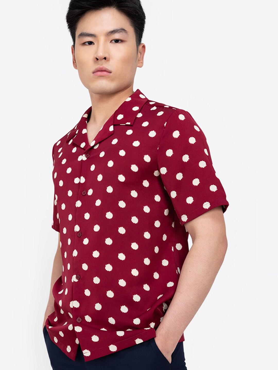 

ZALORA BASICS Men Red Printed Casual Shirt