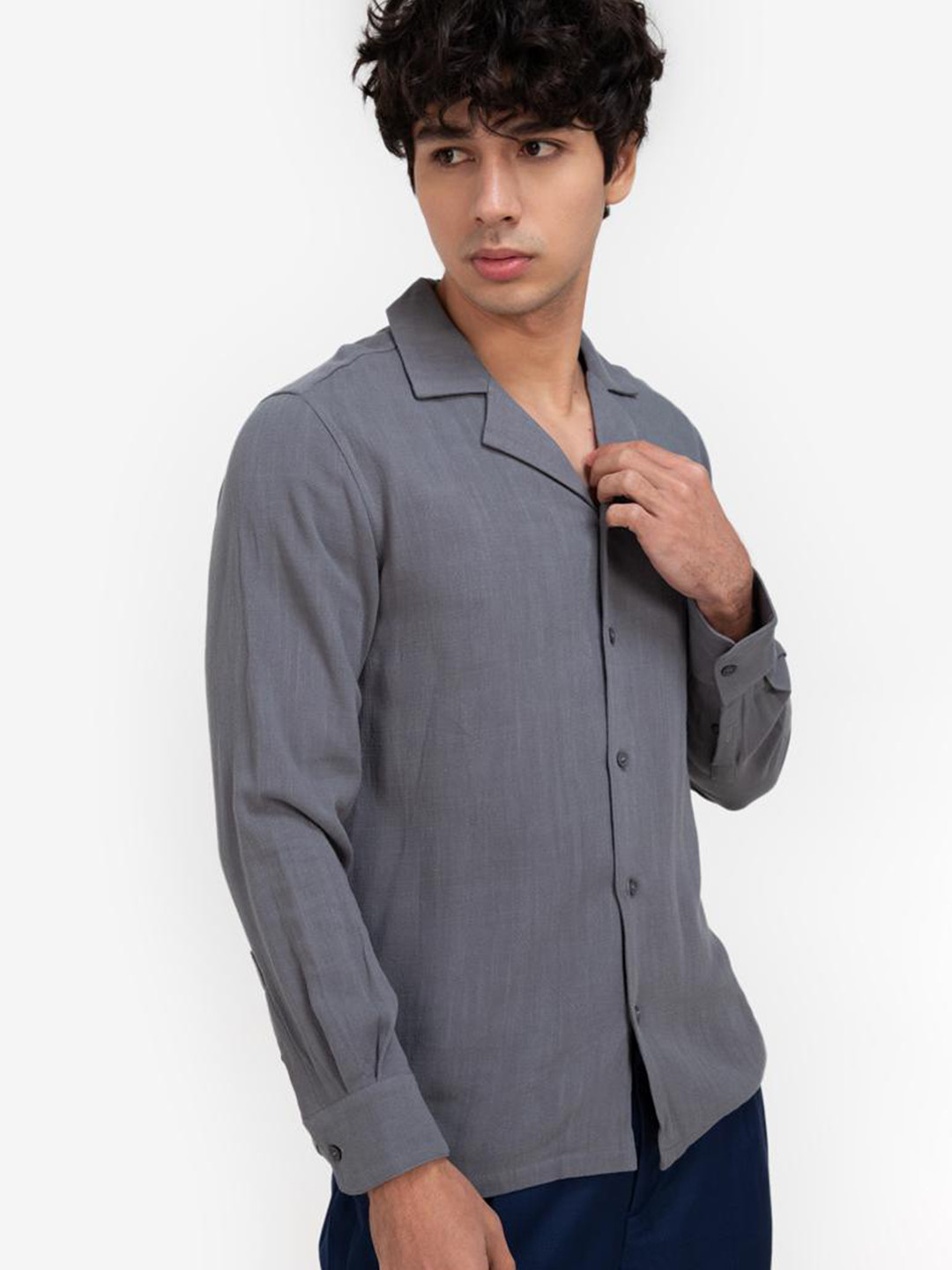 

ZALORA BASICS Men Grey Printed Casual Shirt