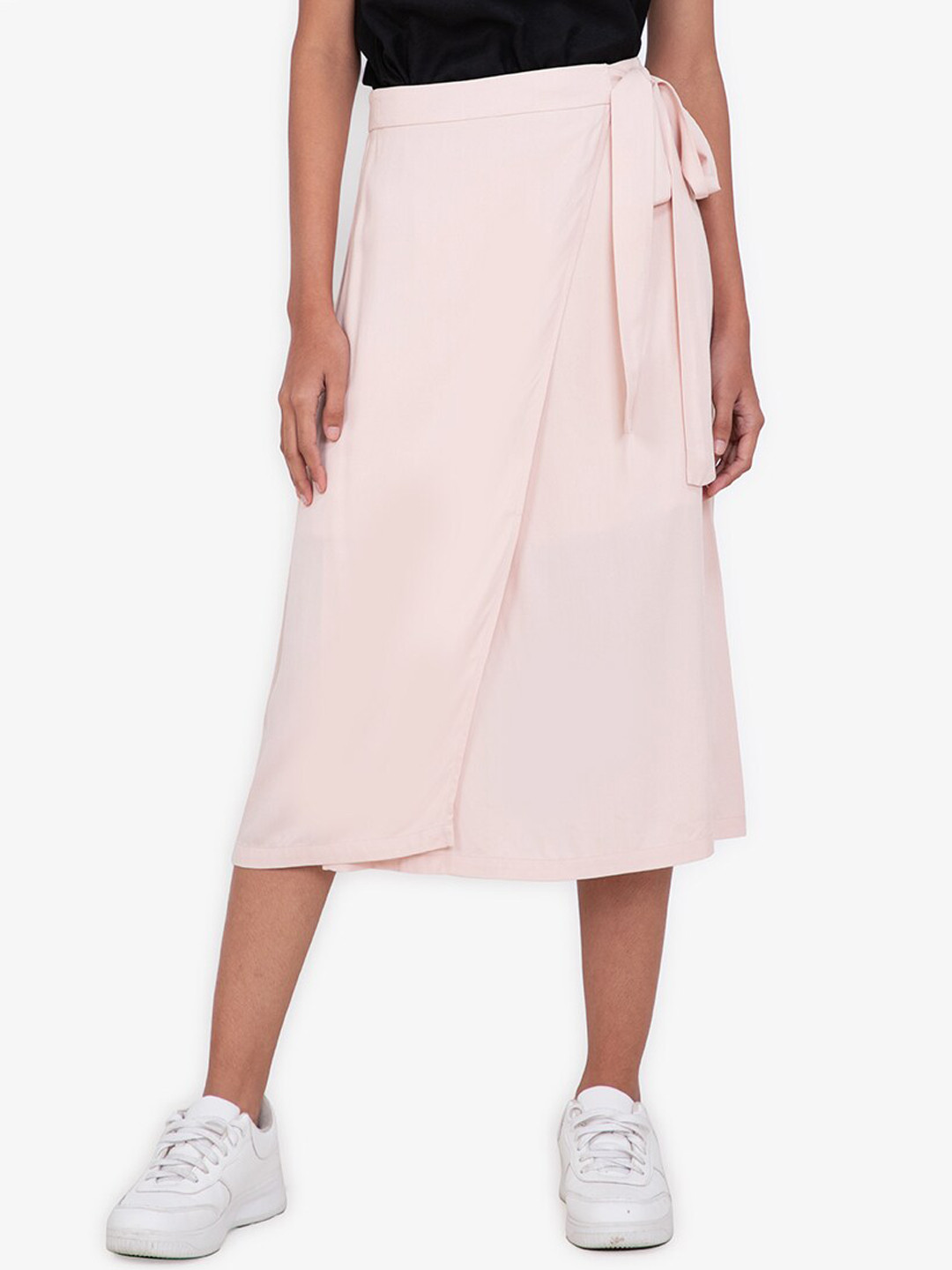

ZALORA BASICS Women Beige Wrap Skirt