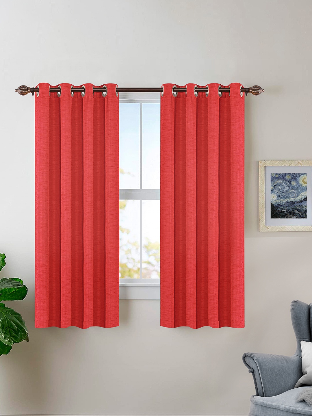

Deco Window Red Set of 2 Room Darkening Window Curtain